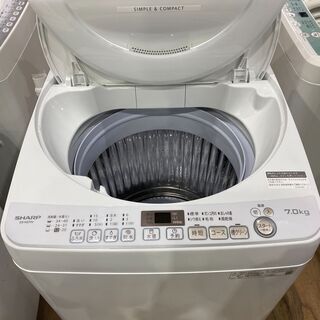 【愛品館市原店】SHARP 2020年製 7.0kg洗濯機 ES-KS70V-W【管理I4S029748-104】