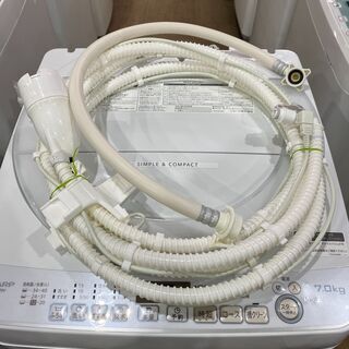 【愛品館市原店】SHARP 2020年製 7.0kg洗濯機 ES-KS70V-W【管理I4S029748-104】