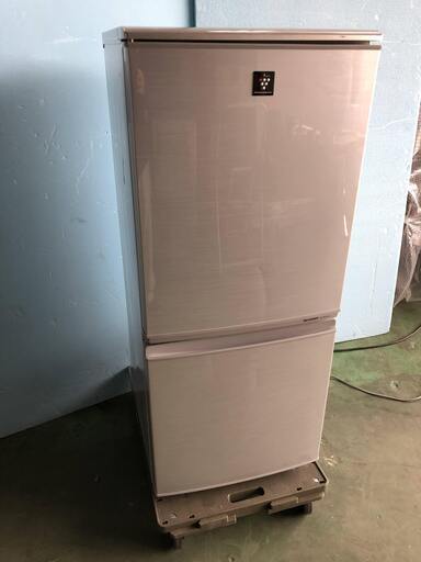 SHARP プラズマクラスター搭載どっちもつけかえドア採用 137L 冷凍冷蔵庫 SJ-PD14W-S 2012年製