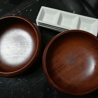 【無料 ～10/31お問い合わせ迄】食器セット　木製大皿/小皿　...