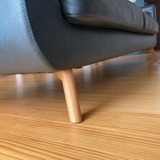 【美品】ニトリ3人掛け革ソファー