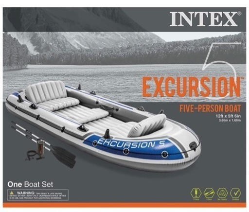 希少品！新品未使用　5人乗りゴムボート　INTEX Excursion