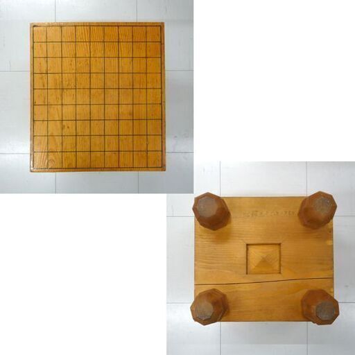 将棋盤 7寸4分 約12kg へそ付き 足付 一枚板 板