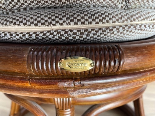 ラタン ハイバックチェア 古いラタンハイバックチェア 籐 椅子 古家具