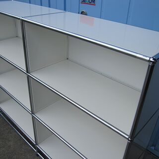 USMハラー　ホワイト　2列3段　オープンキャビネット　　