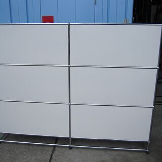 USMハラー　ホワイト　2列3段　オープンキャビネット　　