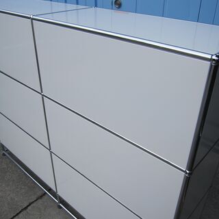 USMハラー　ホワイト　2列3段　オープンキャビネット　　