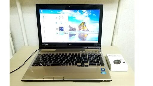 最新Windows10 NEC LaVie LL750/H クリスタルゴールド 高速Core i7-3610QM/8GB/SSD 500GB換装/Sマルチ/無線LAN/WEBカメラ/YAMAHAサウンド