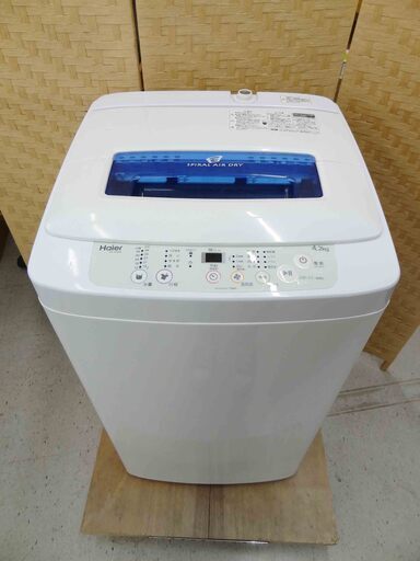 売約済【恵庭】Haier/ハイアール　全自動洗濯機　JW-K42M　2018年製　4.2㎏　中古品　PayPay支払いOK！