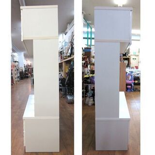 札幌市内近郊限定 ニトリ メイル 壁面収納型 TVボード 幅：約151cm 鏡面 エナメル 収納付き テレビ 収納 札幌市 厚別店 