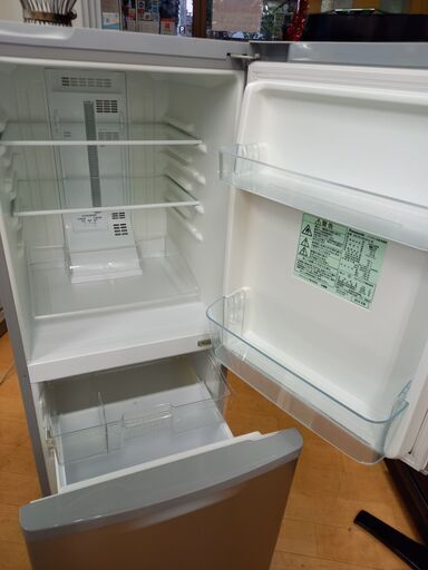 X5060 panasonic パナソニック ノンフロン冷凍冷蔵庫 冷蔵庫 NR-B146W-S 138ℓ 2014年製 半年保証 送料A 札幌プラクラ南9条店