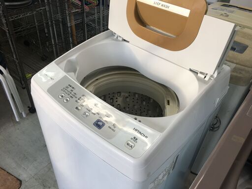 洗濯機の分解クリーニング行っています！配送設置込み！日立５.０K洗濯機スリムタイプ2018年製分解クリーニング済み