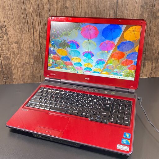 Corei3 メモリ4GB HDD500GB NEC ノートパソコン  レッド