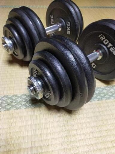 ダンベル60kgとベンチ台。7000円引きでお譲りします