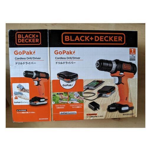 【取引完了】未使用品 ブラックアンドデッカー GO pak コードレス ドリルドライバー 本体のみ