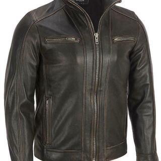 牛革ジャケット 本革 ライダーバイカージャケット Real Cow Leather