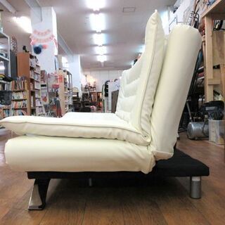 【地域限定送料込み】ニトリ N-シールドロック 白 ソファベッド ニトリ Nシールド ロック ソファベッド アイボリー 幅：約195cm 合皮