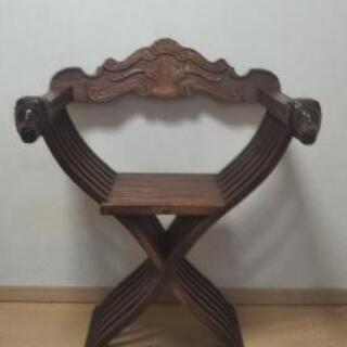木製折り畳み、王様の椅子、