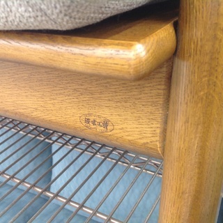 浜本工芸 ブラウン 布製 木製フレーム 2人掛けソファー【9650011】