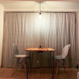 家具 セラミック仕上げ/杉無垢材ダイニングテーブル/アイアンレッグ 