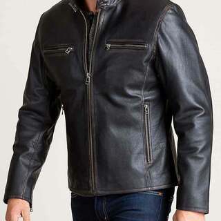 牛革ジャケット 本革 ライダーバイカージャケット Real Cow Leather Rider Biker Jacket00