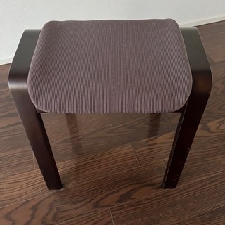 【ネット決済】木製スツール　椅子4つセット　ダークブラウン