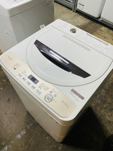 札幌市内配送無料 3ヶ月保証 2020年製 シャープ 全自動洗濯機 6.0kg ES-GE6D-T