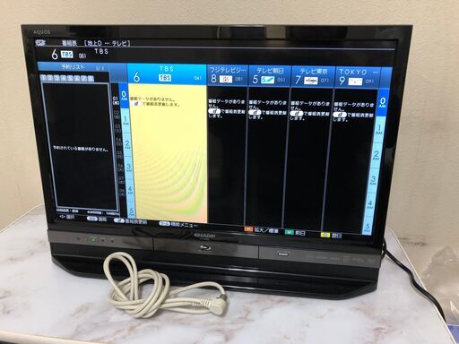 シャープ 24V型ブルーレイ内臓 HDD搭載！ ハイビジョン液晶TV LC-24R30-W 2016年製 SHARP
