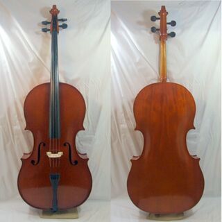 メンテ済み 美品 鈴木バイオリン 中古 4/4 国産チェロ 1985年 No72 未使用 弓 ケース アジャスター内蔵テールピース搭載 OPTIMA Protos弦新品 状態良好 愛知県清須市 手渡し 全国発送対応 中古チェロ 管理8679