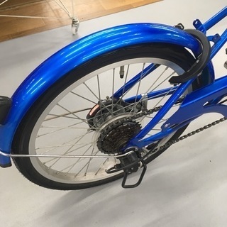 S252 折りたたみ自転車 STRAW HAT ストローハット 20インチ 6段 青