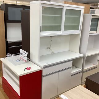 レンジボード　ホワイト　スライド扉【トレファク岸和田店】