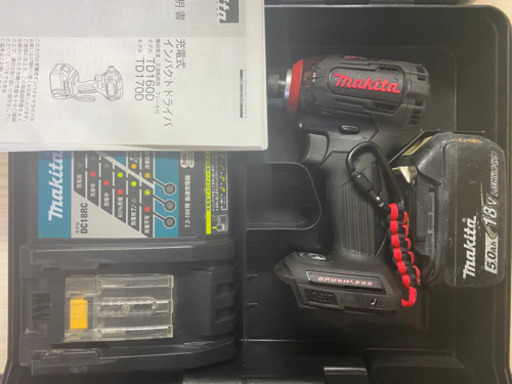 中古　マキタ　TD170 充電インパクトドライバー　セット