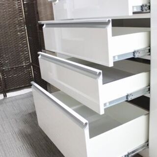 松田家具 セラム キッチンボード 幅140cm ホワイト ソフト