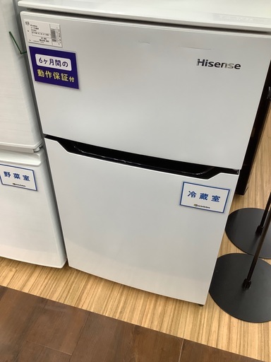 安心の６か月保証！Hisenseの２ドア冷蔵庫！