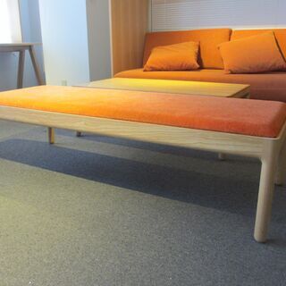 【価格18万】注文設計家具／デザイナー家具 　木製ベンチ／長椅子／ロングスツール　　KAICHI DESIGN／山田佳一朗設計