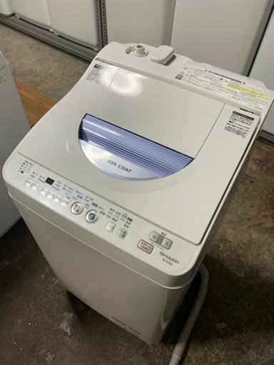 札幌市内配送無料 美品 シャープ 全自動洗濯機 5.5kg ES-TG55L-A