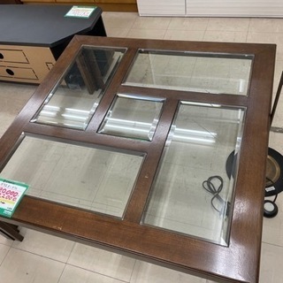 ☆236 Domani ガラステーブル 重厚感 【リサイクルマート鹿児島宇宿店】
