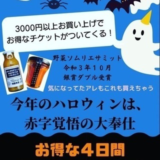 【ネット決済】ハロウィン限定！とまとチケットがついてくるお得なセ...