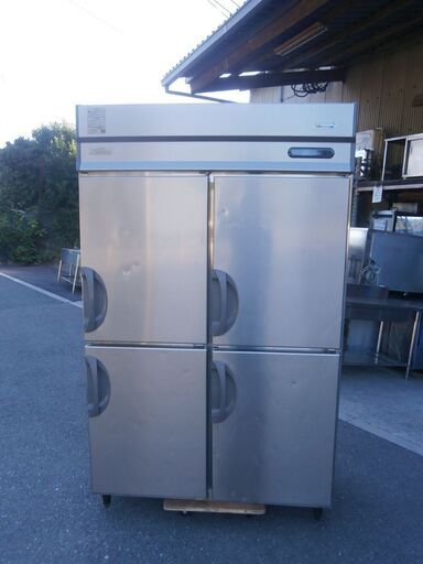 ☆中古品 フクシマ業務用冷蔵庫 4枚扉 URN120RMD6（改）2014年製 三相200V 1200ｘ650ｘ1950ｍｍ 動作確認済み☆