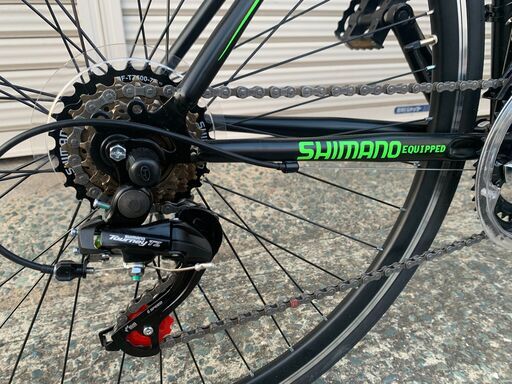 新品★未使用　ロードバイク　700×28C　シマノ製14段変速  ブラック/グリーン