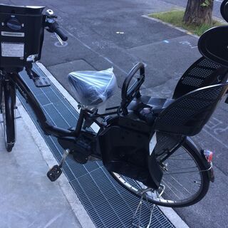 地域限定送料無料 バッテリー新品 ラフィーニ 三人乗り 黒 神戸市 電動