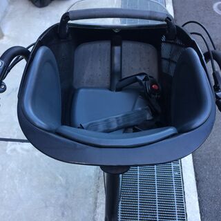 地域限定送料無料 バッテリー新品 ヤマハ キッス 三人乗り 子供乗せ 黒