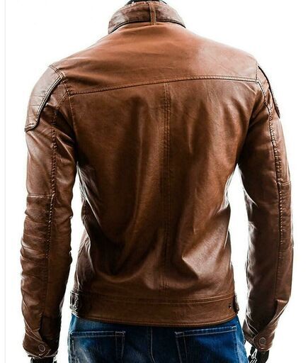 羊革ジャケット 本革 ライダーバイカージャケット 羊革ジャケット Real Leather Rider Biker Jacket..