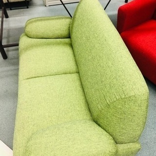 【ネット決済】黄緑 ２人用ソファー