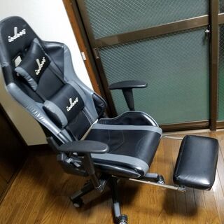 椅子 IODOOS ゲーミングチェア オットマン付き 175度リクライニング 