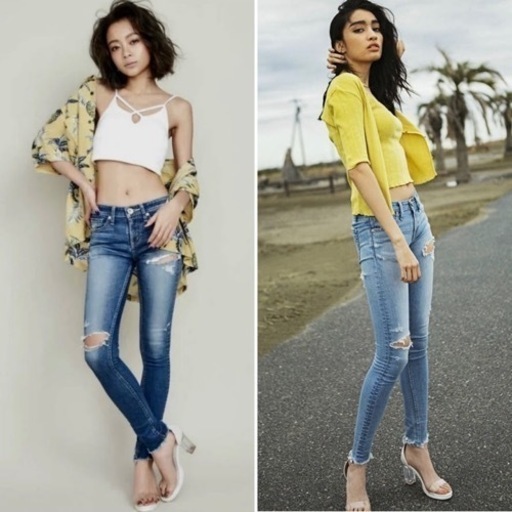 服/ファッション 12.GYDA ASYMMETRY EDGE SKINNY 12.GYDA ASYMMETRY EDGE SKINNY ASYMMETRY EDGE ダメージスキニー