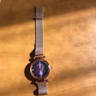 文字盤 クリスタル風 マグネットベルト式 腕時計