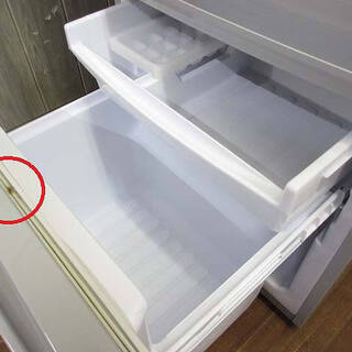 ss2954　シャープ　ノンフロン冷凍冷蔵庫　SJ-D14C-S　137L　SHARP　2ドア　冷蔵庫　冷凍庫　シルバー　幅48cm　つけかえどっちもドア　耐熱トップテーブル