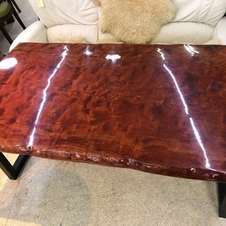 一枚板ダイニングテーブル　ブビンガ 無垢材