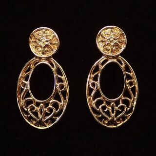 E500 ゴールド K18 YG ピアス 両耳 5.2g アクセサリー